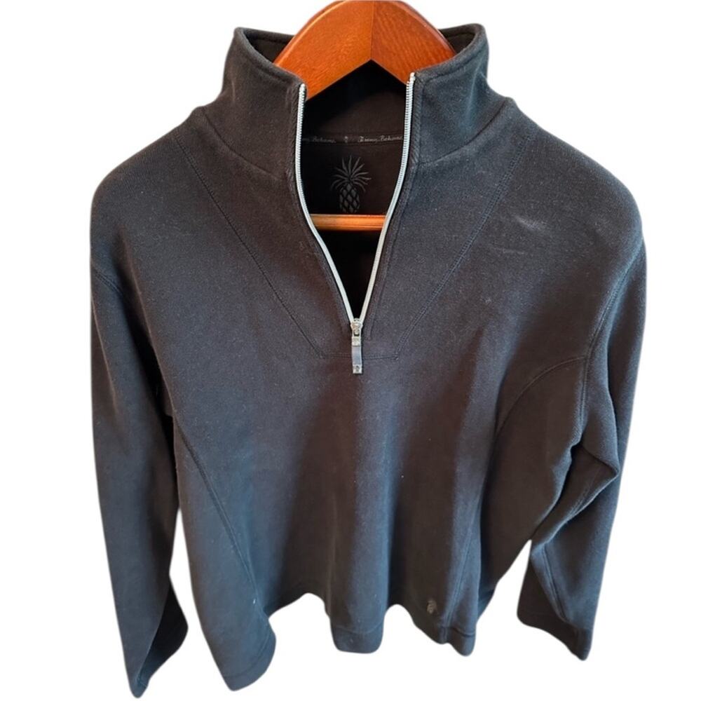 Women’s Tommy Bahama Black Aruba Half-zip Sweatshirt  Size large